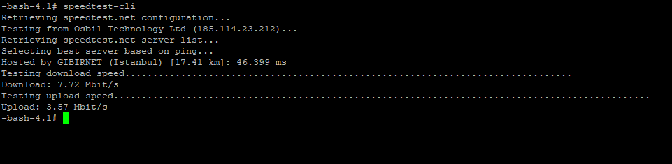 Linux Sunucu İnternet Hızı Ölçme